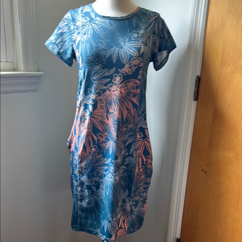 Columbia PFG tropical Floral Print Midi Dress